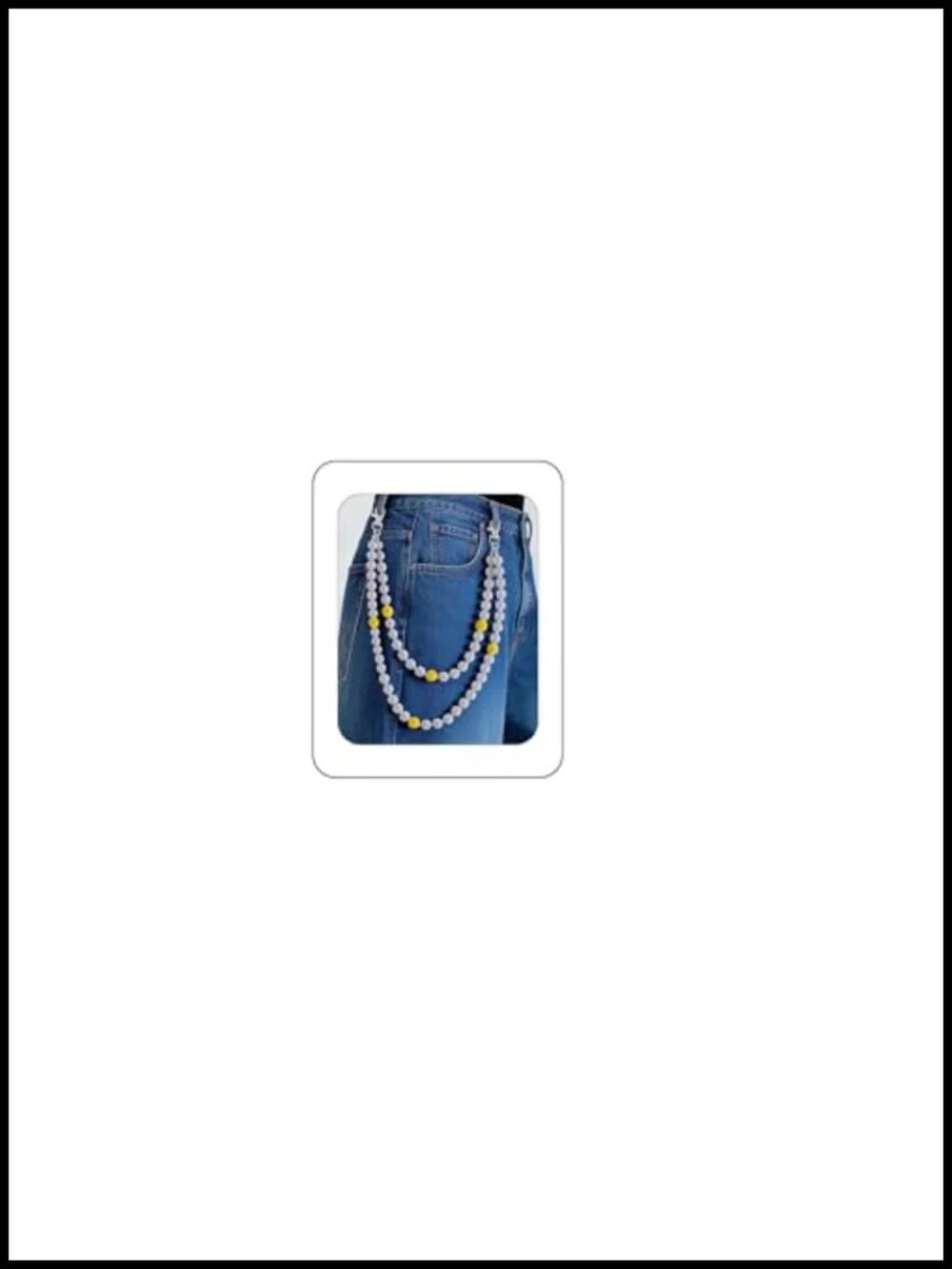 Rhinestone Wallet Chain for Men Women Pants Belt Pocket Keychain